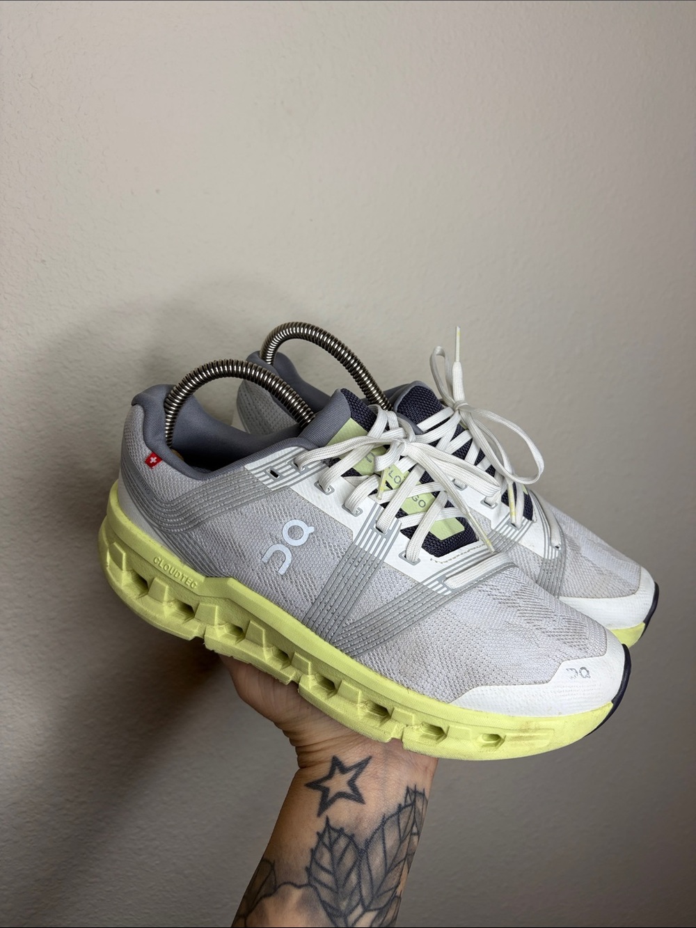 On Running | Women’s CloudGo Athletic Sneakers in Frost/Grey Size 8